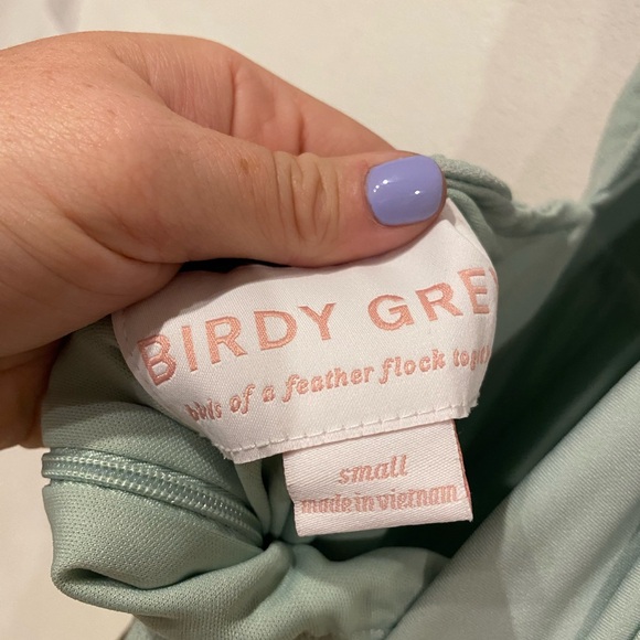 Birdy Grey Benny Tie Back Dress in Crepe Sage Size Small VGUC - Picture 5 of 7